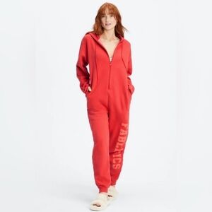 Fabletics Forever Coral Hooded Jumpsuit